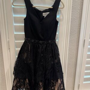 Sherri Hill Black Lace Cocktail or Prom Dress